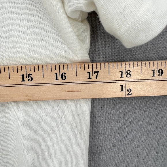 ENZA COSTA Cashmere Loose Short Sleeve Womens XS Off White Tee Shirt T-Shirt NEW - Picture 14 of 15